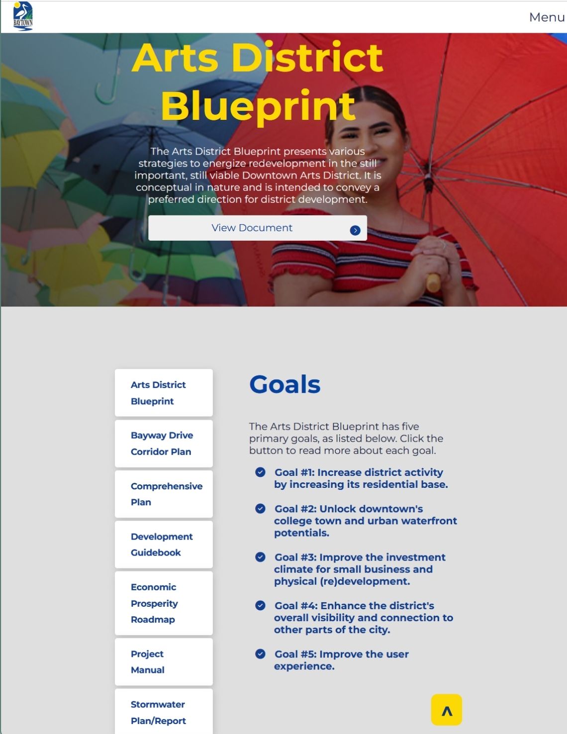 Baytown, TX Arts District Blueprint Cover