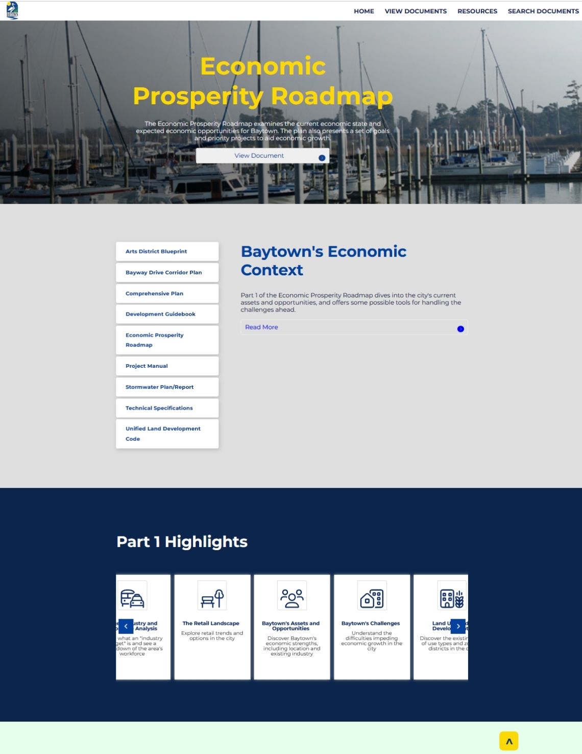 Baytown, TX Economic Prosperity Roadmap Cover